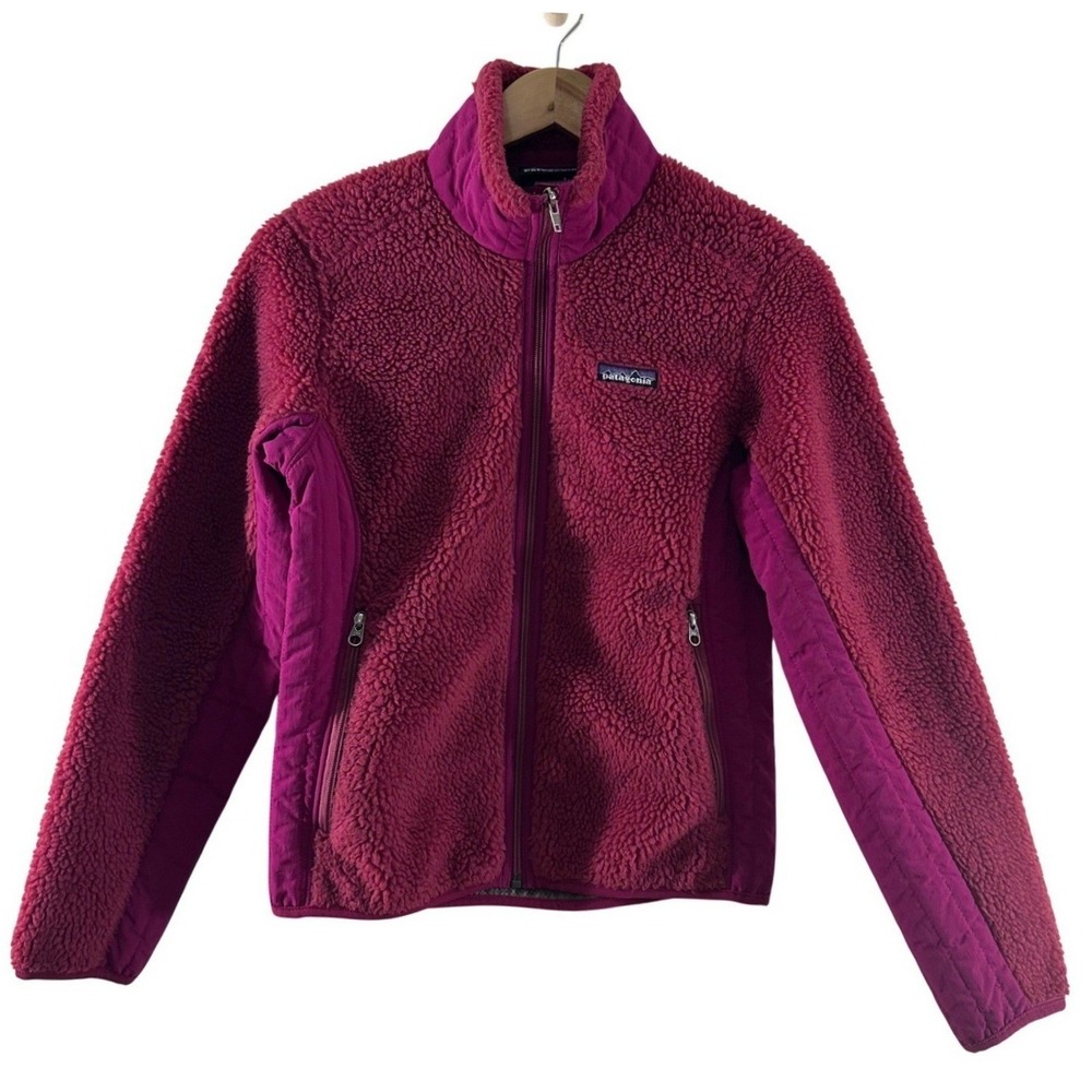 Patagonia R3 High-Loft Fleece Jacket Womens Small Magenta Pink Full Zip 25707
